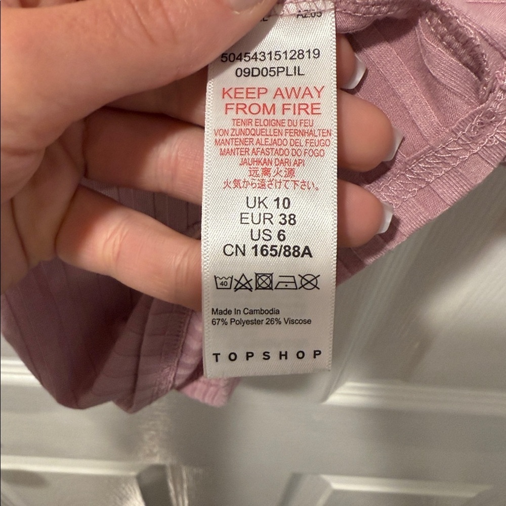 Topshop Ribbed Button Cami - Picture 5 of 5